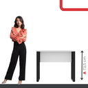 Ver imagem 5 de Escrivaninha M90/60P25TUB 90cm Industrial Branco e Preto Cinza