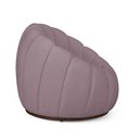 Ver imagem 3 de Poltrona Decorativa Orgânica Fixa com Puff Nuvem Boucle Rose com Apoio para Os Pés Loja Sheep