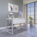 Ver imagem 1 de Mesa Madeira 120 x 60CMM120/60P25TUB 120cm Industrial Branco e Cinza