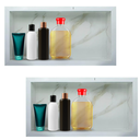Ver imagem 4 de Nicho de Porcelanato Branco Calacata Ouro Polido 60x32cm Kit 2 Unidades