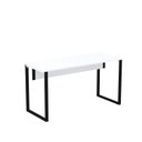 Ver imagem 3 de Mesa Madeira 120 x 60CMM120/60P25TUB 120cm Industrial Branco e Preto Cinza