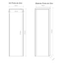 Ver imagem 3 de Kit Porta de Madeira Completa 213x64cm Batente Regulável 8 a 10,5 Incoportas Abertura Direita Preto