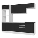 Ver imagem 5 de Armário De Cozinha Completa 100% Mdf 250cm 03 Branco/preto