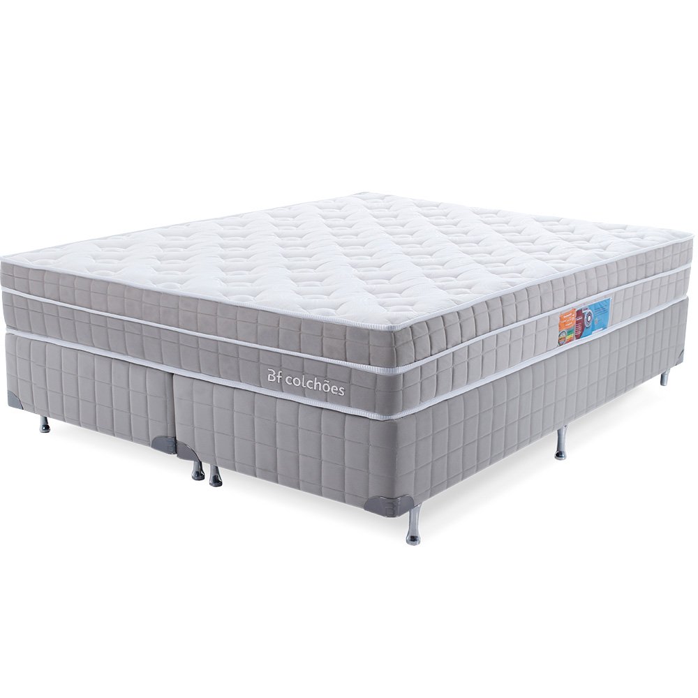 Cama Box Queen Colchão Molas Ensacadas Viscoelástica Espuma Nasa Ortopédico D33 Bf Colchões