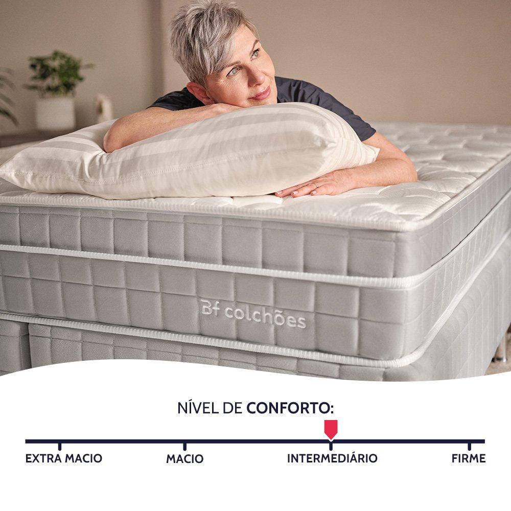 Cama Box Queen Colchão Molas Ensacadas Viscoelástica Espuma Nasa Ortopédico D33 Bf Colchões - 3