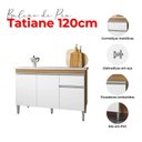 Ver imagem 4 de Balcão de Pia Ambiente Tatiane 120cm Amêndoa Branco - Ajl