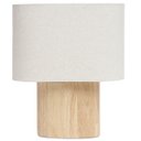 Ver imagem 1 de Abajur / Luminária Bivolt 110/220V em Madeira e Linho -Mart