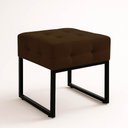 Ver imagem 5 de Puff Sala Decorativo Industrial Kit 2 Elisa Suede Marrom D03 - D’Rossi