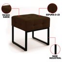 Ver imagem 3 de Puff Sala Decorativo Industrial Kit 2 Elisa Suede Marrom D03 - D’Rossi