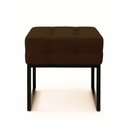 Ver imagem 6 de Puff Sala Decorativo Industrial Kit 2 Elisa Suede Marrom D03 - D’Rossi