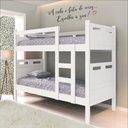 Ver imagem 3 de Beliche com 2 Colchões Cama Solteiro Jaspe em MDF cor:Branco