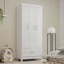 Ver mais imagens de Guarda-Roupa Solteiro 3 Portas 1 Gaveta 182 cm Priscila Branco