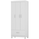 Ver imagem 1 de Guarda-Roupa Solteiro 3 Portas 1 Gaveta 182 cm Priscila Branco