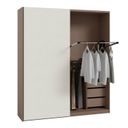 Ver imagem 5 de Guarda Roupa Modulado 100% MDF 2 Portas de Correr Orion CabeCasa MadeiraOriginals Marrom