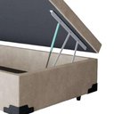 Ver imagem 7 de Cama Box Baú Solteiro Homequeen Suede Bege 41x88x188