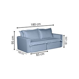 Sofá Cama Casal Retrátil e Reclinável em Linho Sofatec - 7