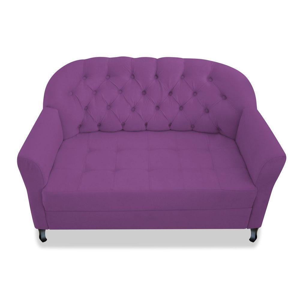 Namoradeira Julia A02 Suede - Doce Sonho Móveis Cor Roxo - 6