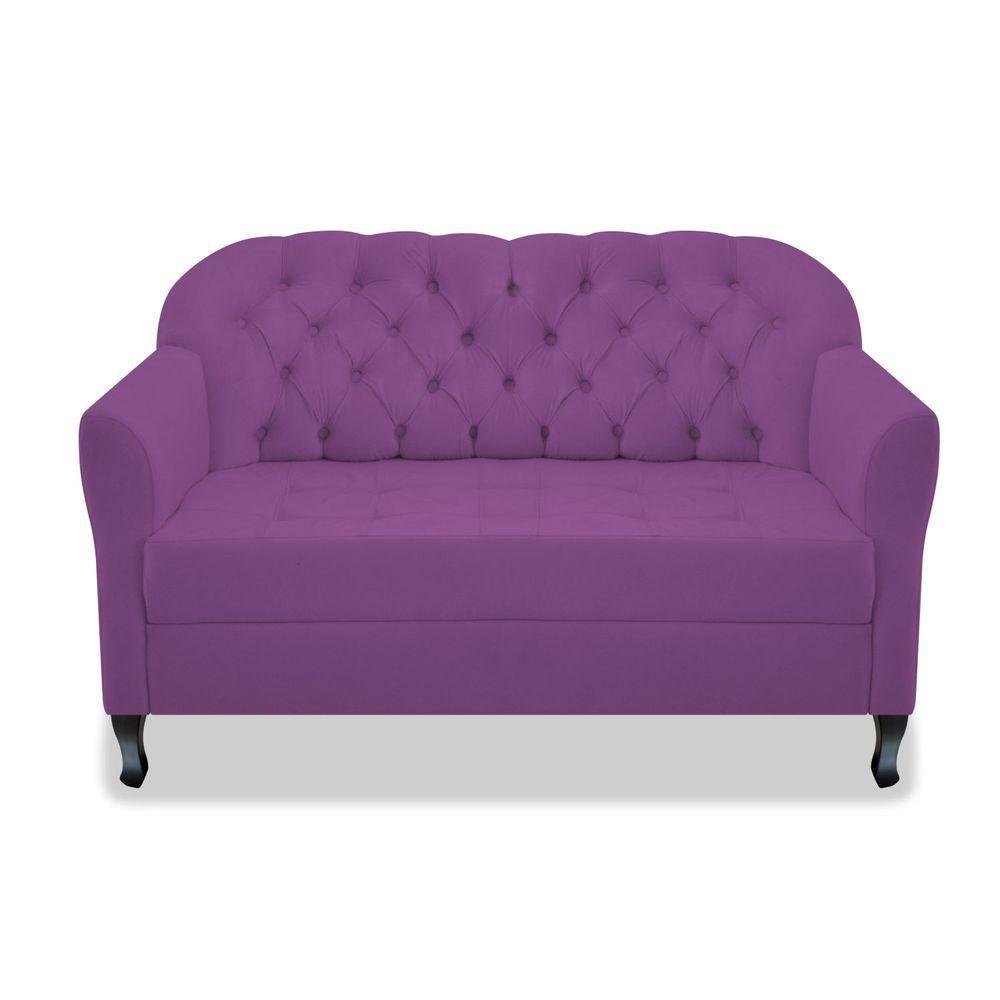 Namoradeira Julia A02 Suede - Doce Sonho Móveis Cor Roxo - 5