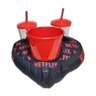 Kit Almofada Porta Pipoca Balde Copos Coração Netflix - 3