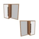 Ver imagem 6 de Conjunto de Banheiro com Gabinete Suspenso e Espelheira Branco/Amêndoa