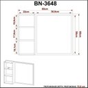 Ver mais imagens de Conjunto de Banheiro com Gabinete Suspenso e Espelheira Branco/Amêndoa
