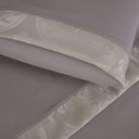 Ver imagem 2 de Jogo de Lençol Zurique Queen 4 Peças Micro Percal 400 Fios Friso Decorativo - Bege