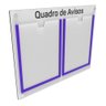Quadro de Avisos Mdf C/2 Displays Verticais A4 Acrílico - 2