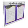 Quadro de Avisos Mdf C/2 Displays Verticais A4 Acrílico - 3