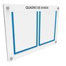 Quadro de Avisos Mdf C/2 Displays Verticais A4 Acrílico - 4