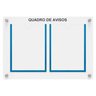 Quadro de Avisos Mdf C/2 Displays Verticais A4 Acrílico - 1