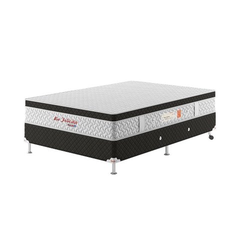 Cama Box Casal Bio Felicitá Spubio Incofal Preto 138x188x52cm