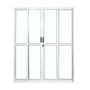 Ver imagem 3 de Kit com 2 Portas Sacada de Alumínio 4 Folhas 210 x 200cm com Fechadura Linha 25 Branco Esquadrias Bergamo