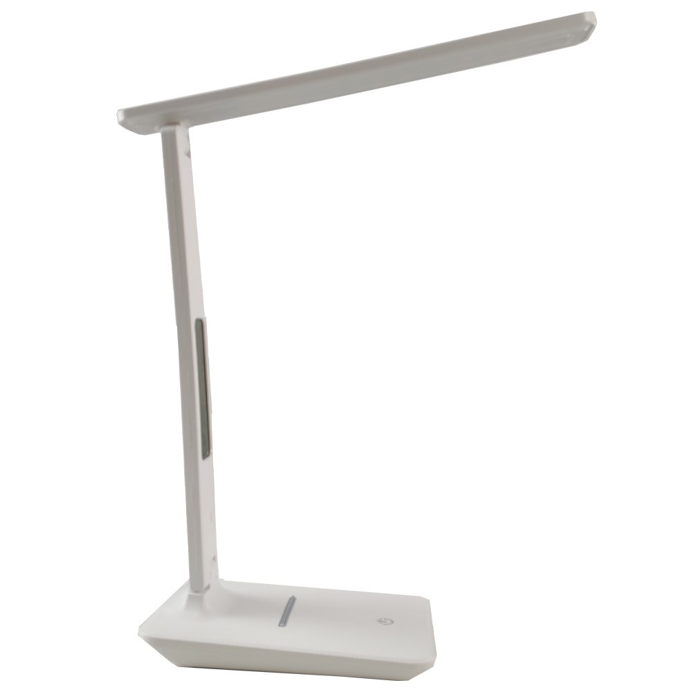 Luminária Articulada Led Touch Dobravel Termometro Relógio Digital Alarme Mesa Calendario - 3