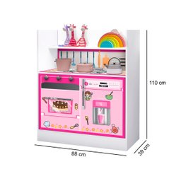 Cozinha Infantil Para Meninas Com Cooktop e Fogão - 3