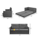 Ver imagem 2 de Sofá Cama 2 Lugares 1,50m Luisa Suede Adonai Estofados