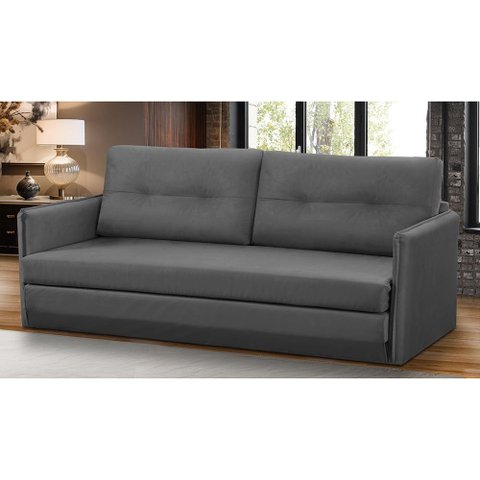 Sofá Cama 2 Lugares 1,50m Luisa Suede Adonai Estofados