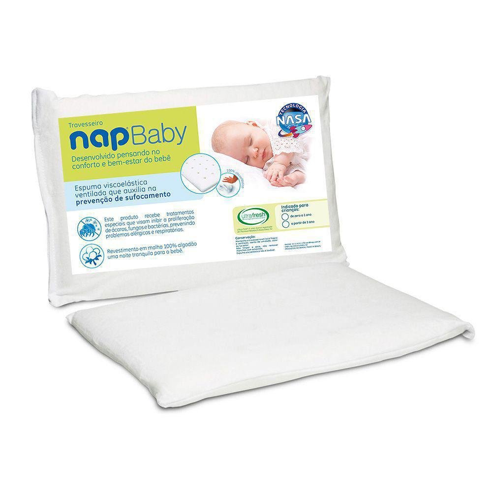 Travesseiro Visco Elástico Nasa Recém Nascido Baby Nap | MadeiraMadeira