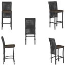 Ver imagem 5 de Mesa Bistrô e 4 Banquetas Roma Preta Corda Estofado 9 Trama Preto
