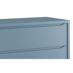 Cômoda Gaveteiro Théo New Azul Fosco com Madeira - MoveisAqui - 4