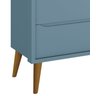 Cômoda Gaveteiro Théo New Azul Fosco com Madeira - MoveisAqui - 3