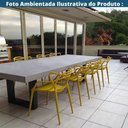 Ver imagem 7 de Kit 4 Cadeiras Empilhável Inmetro Aviv Master Allegra Fratini Polipropileno Amarelo Suporta 182kg