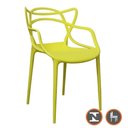 Ver imagem 2 de Kit 4 Cadeiras Empilhável Inmetro Aviv Master Allegra Fratini Polipropileno Amarelo Suporta 182kg