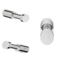 Ver imagem 1 de Kit com 3 Cabide Flow Cromado Design Redondo Moderno