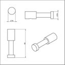 Ver imagem 3 de Kit com 3 Cabide Flow Cromado Design Redondo Moderno