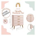 Ver imagem 4 de Cômoda Gaveteiro Infantil Isis Rosa Acetinado - Reller
