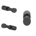 Ver imagem 1 de Kit com 3 Cabide Flow Design Redondo Moderno Preto/Matte Celite