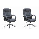 Ver imagem 1 de Kit 2 Cadeiras para Escritório Presidente Corino Master Soft Preto