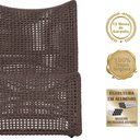 Ver imagem 3 de Poltronas + Puff Texas Alumínio Sala Corda Náutica Trama Marrom
