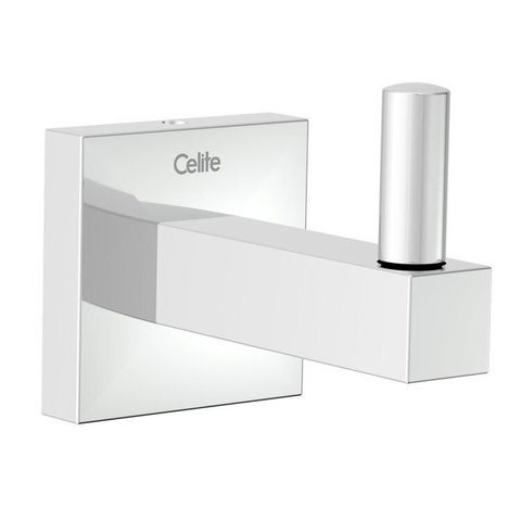 Kit com 3 Cabide N Linha Elite Cromado Banheiro Cinza