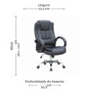 Ver imagem 3 de Kit 6 Cadeiras para Escritório Presidente Corino Master Soft Preto